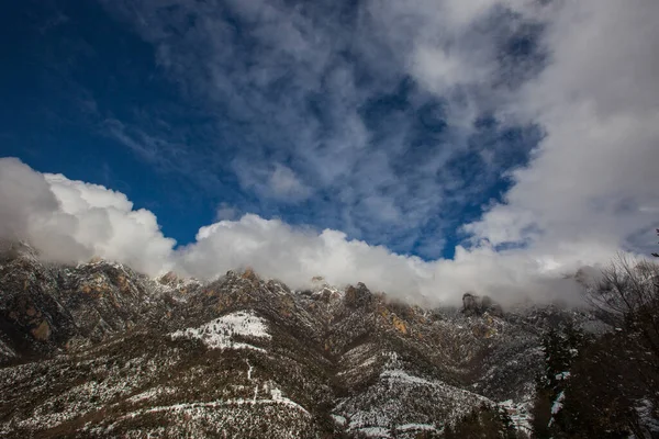 Winter Bergueda Gebirge Barcelona Katalonien Pyrenäen Spanien — Stockfoto