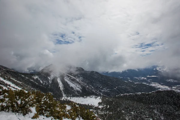 Winter Bergueda Mountains Barcelona Catalonia Pyrenees Spain — Fotografia de Stock