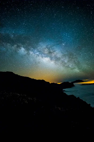 Caldera de Taburiente 'deki Samanyolu, La Palma Adası, Kanarya Adaları, İspanya