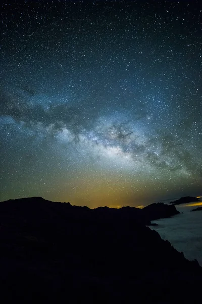 Caldera de Taburiente 'deki Samanyolu, La Palma Adası, Kanarya Adaları, İspanya