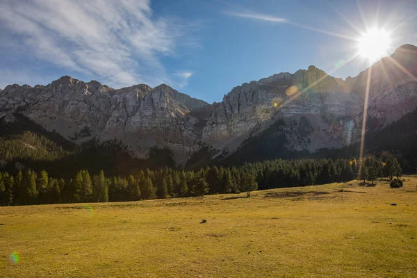 Berglandschaft Gebirge Serra Del Cadi Cerdanya Pyrenäen Spanien — Stockfoto