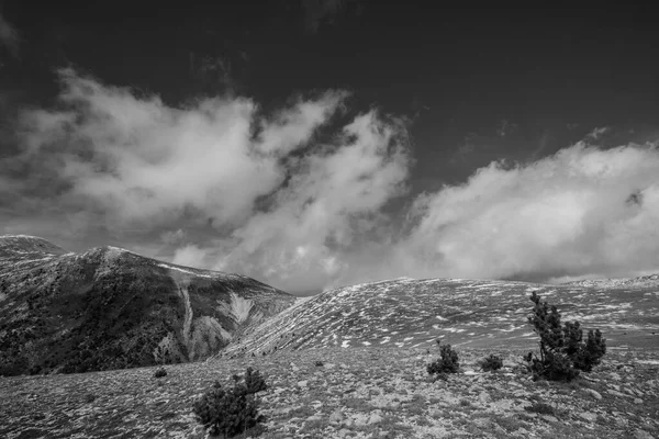 Zimní Krajina Horách Vallter Pyreneje Španělsko — Stock fotografie