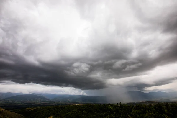 Sonnenuntergang Und Dramatische Wolken Cerdanya Pyrenäen Spanien — Stockfoto