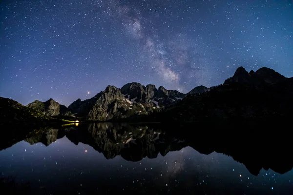 Voie Lactée Clair Lune Posets Maladeta Nature Park Espagne — Photo