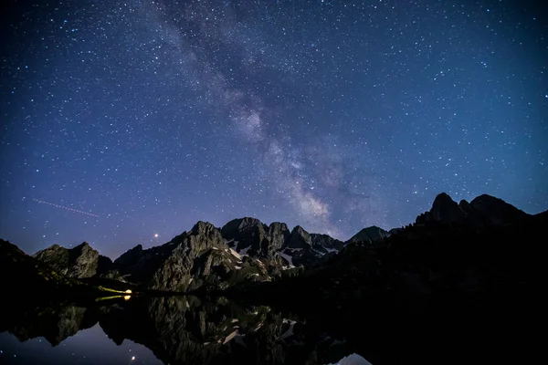Voie Lactée Clair Lune Posets Maladeta Nature Park Espagne — Photo