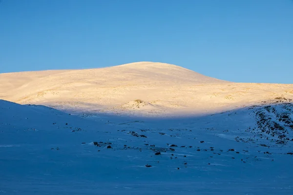 Paisaje Invernal Parque Nacional Dovrefjell Sur Noruega — Foto de Stock