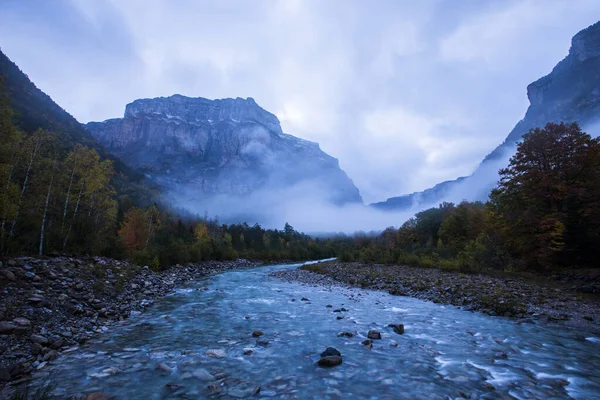 Φθινόπωρο Στο Εθνικό Πάρκο Ordesa Και Monte Perdido Ισπανία — Φωτογραφία Αρχείου