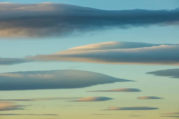 Zonsondergang Wind Wolken Garrotxa Girona Spanje — Stockfoto