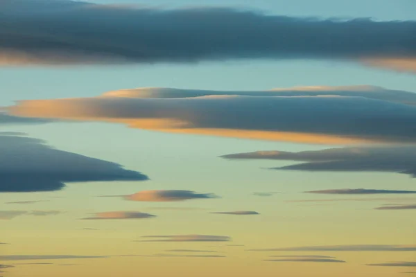 Sunset Wind Clouds Garrotxa Girona Spain — 图库照片