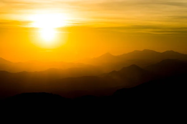 Sunset Pedraforca Mountain View Garrotxa Spain — стоковое фото