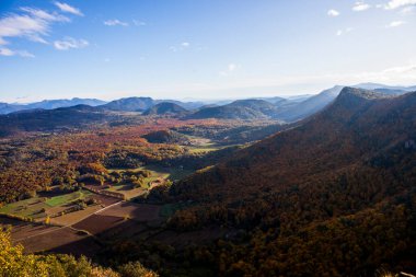 La Fageda D En Jorda Ormanı 'nda sonbahar, La Garrotxa, Kuzey İspanya.