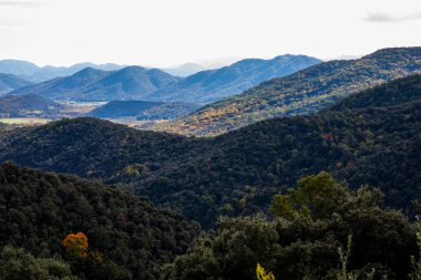 Rocabruna 'da sonbahar, La Alta Garrotxa, Kuzey İspanya.