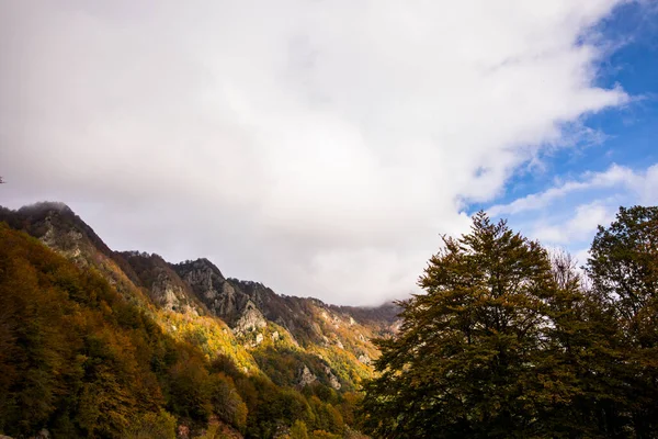 Autumn Sunrise Puigsacalm Peak Garrotxa Girona Northern Spain — Stock Photo, Image