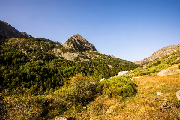 Mountain landscape in Campcardos valley, La Cerdanya, Pyrenees, France.