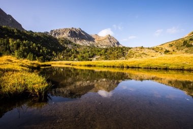 Mountain landscape in Campcardos valley, La Cerdanya, Pyrenees, France.