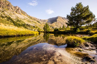 Mountain landscape in Campcardos valley, La Cerdanya, Pyrenees, France.