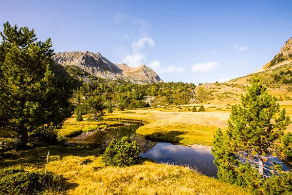 Mountain landscape in Campcardos valley, La Cerdanya, Pyrenees, France.