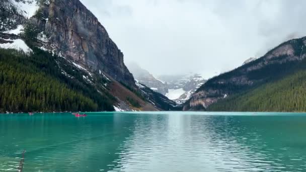 Yaz Mevsimi Louise Gölü Banff Ulusal Parkı Kanada — Stok video