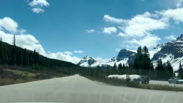 Summer Landscape Road Banff National Park Canada — Stock video