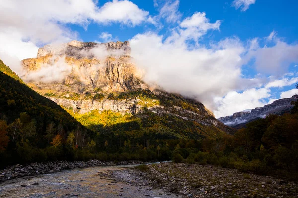 Otoño Parque Nacional Ordesa Monte Perdido España — Foto de Stock