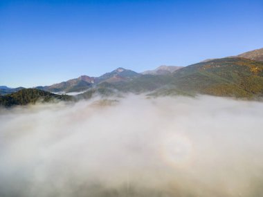 Autumn landscape in Sant Joan Les Abadesses, Pyrenees, Spain.