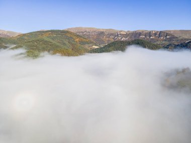 Autumn landscape in Sant Joan Les Abadesses, Pyrenees, Spain.