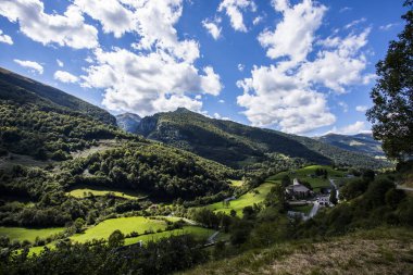 Summer landscape in the mountains of Navarra, Pyrenees, northern Spain