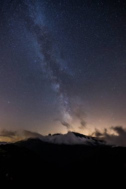 Milky way in Puigsacalm peak, La Garrotxa, Girona, Spain.