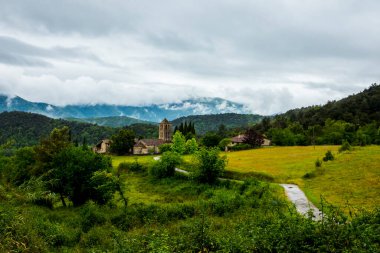 Spring in Sant Marti De Capsec church, La Garrotxa, Spain.