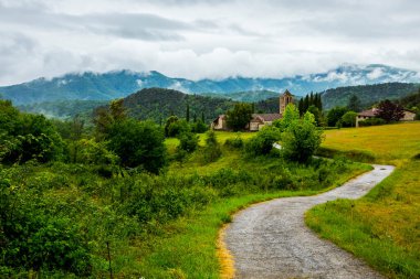 Spring in Sant Marti De Capsec church, La Garrotxa, Spain.