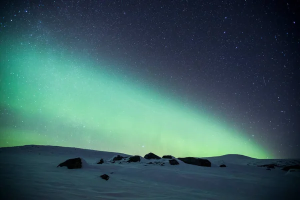 Northern Lights Reinheim Cabin Dovrefjell National Park South Norway — Fotografie, imagine de stoc