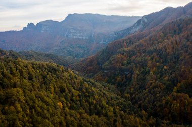 Autumn sunset in Puigsacalm peak, La Garrotxa, northern Spain.