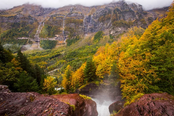 Осень Национальном Парке Ордеса Монте Пердидо Испания — стоковое фото