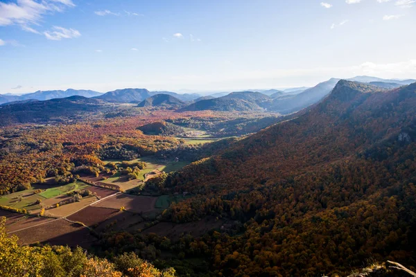Autunno Fageda Jorda Forest Garrotxa Spagna Settentrionale — Foto Stock