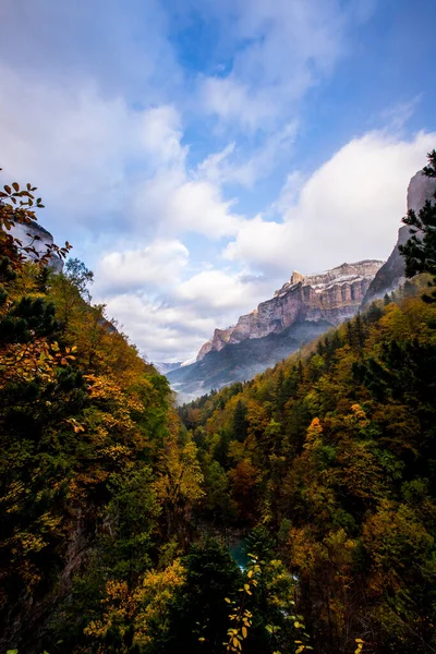 Autunno Ordesa Parco Nazionale Del Monte Perdido Spagna — Foto Stock