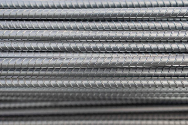 Selective Focus Deform Bar Steel Rods Used Reinforce Concrete Background Royalty Free Stock Images