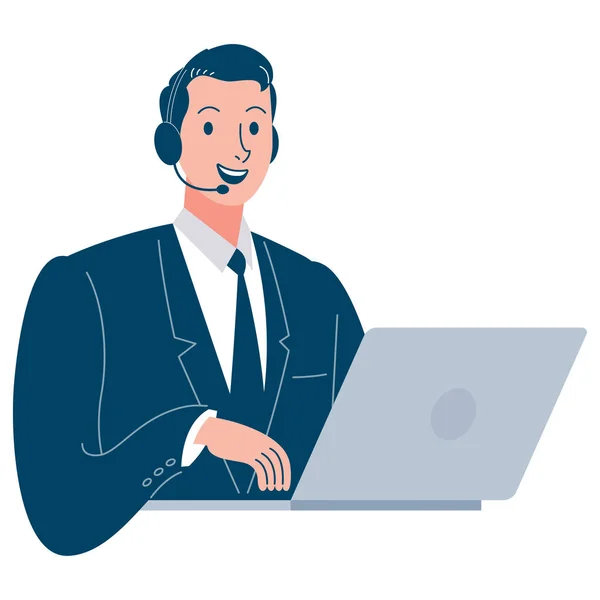 Male Officer Customer Service Stock Illustration