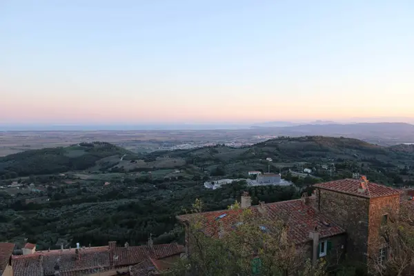 Vista Panoramica Dalla Rocca San Silvestro Situata Nel Borgo Medievale — Foto Stock