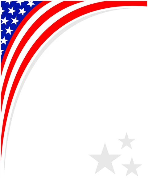 Streszczenie Usa Flaga Rogu Ramki Pustym Miejscem Tekst — Wektor stockowy
