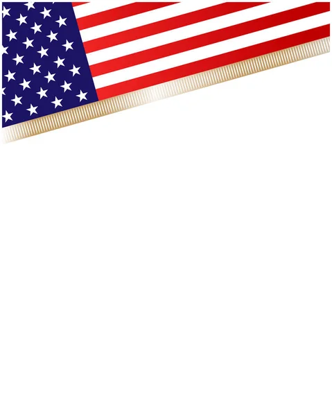 Amerikan Soyut Bayrağı Dekoratif Köşe Çerçeve Afiş Kenarlığı Metin Için — Stok Vektör