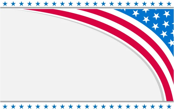 Abstract Usa Flag Corner Frame Banner Empty Space Your Text — стоковый вектор