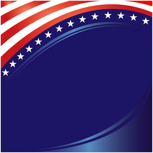 Bandeira Canto Bandeira Abstrata Americana Fronteira Com Espaço Vazio Para — Vetor de Stock