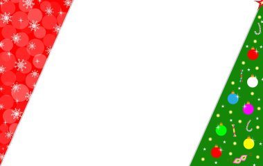 Noel ağacı soyut şablonu kart çerçeve çerçeve şablonu metin için boş alan.