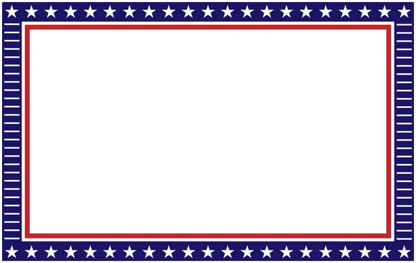 American Abstract Flag Patriotic Border Frame Design Template Empty Space — 图库矢量图片