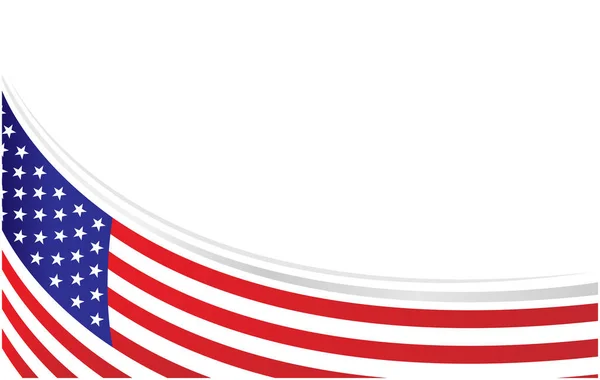 Αφηρημένη Αμερικανική Σημαία Κύμα Γωνία Πλαίσιο Κενό Χώρο Για Κείμενό — Διανυσματικό Αρχείο