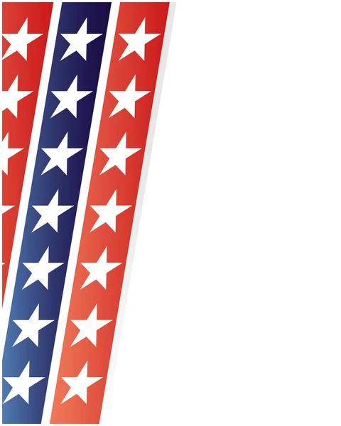 American Flag Symbols Patriotic Border Frame Corner Empty Space Your — Vetor de Stock