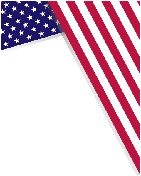 Usa Flagge Symbole Sterne Und Streifen Patriotischen Rand Rahmenecke Mit — Stockvektor