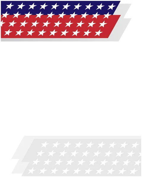 American Flag Symbols Red Blue Patriotic Frame Space Text — Stockvector