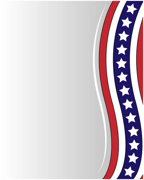 Absztrakt Usa Zászló Hullám Határ Keret Üres Helyet Szöveg — Stock Vector
