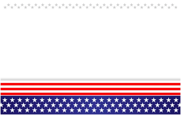 American Flag Symbols Border Frame Mockup Empty Space Text — Vettoriale Stock